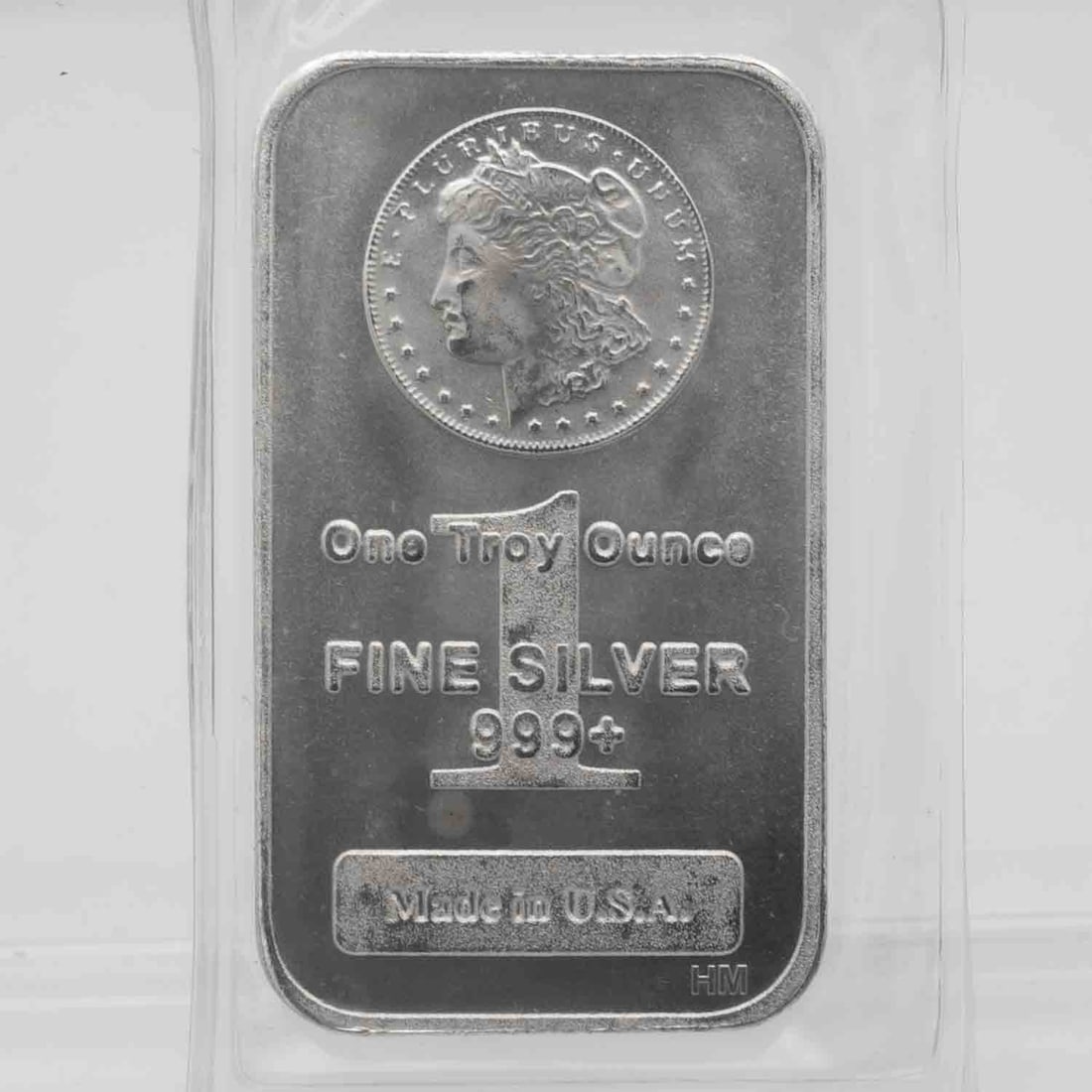 Vintage Morgan Design 1oz Silver Bar (1 of 2)