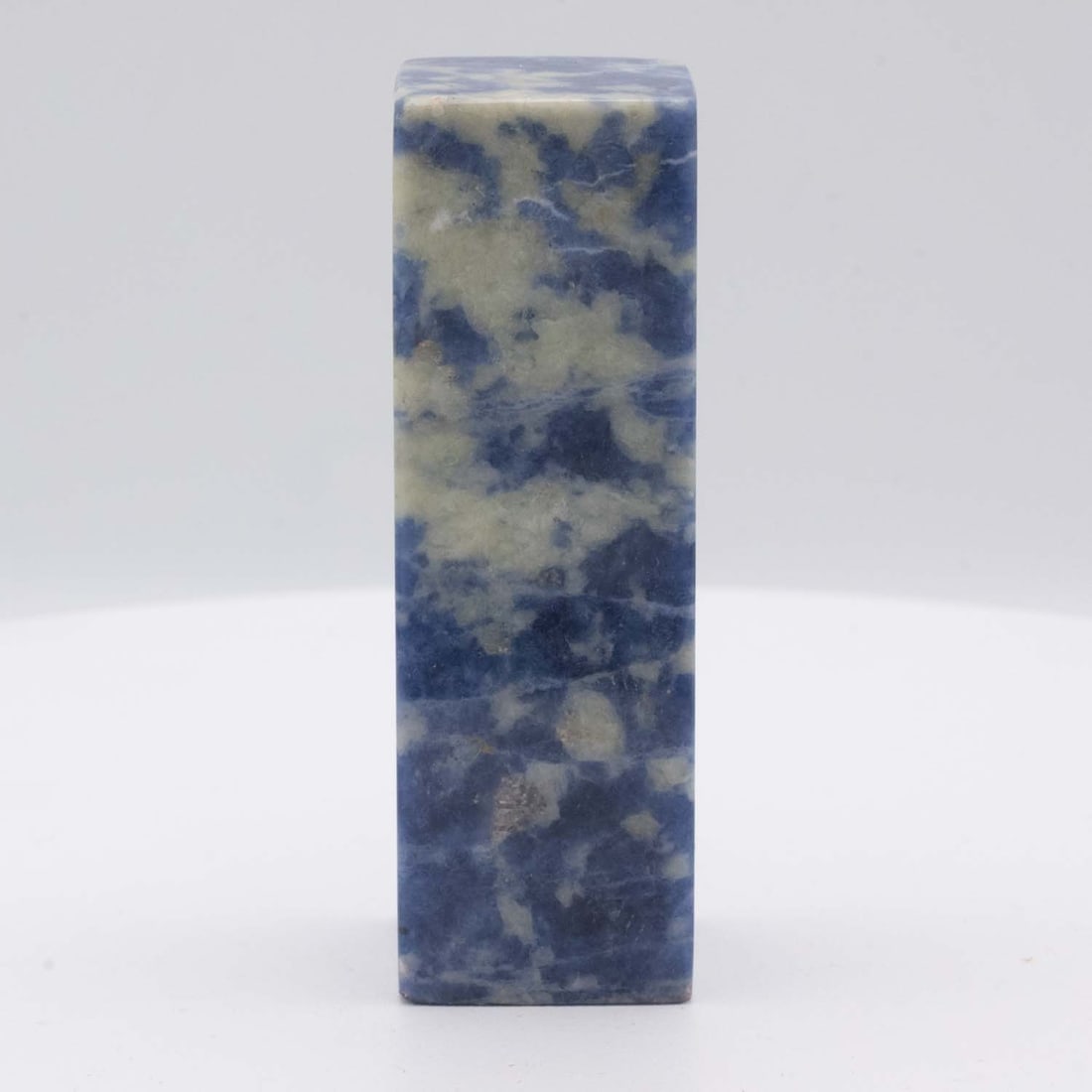 Old Chinese Carved Sodalite Stamp: Medium: Sodalite Size: 1x1x2.8 inches Age/Detail: Old Chinese Carved Condition: great overall, check photo for condition reference. Provenance: Collection from Estate in Williamsburg LiveShipping