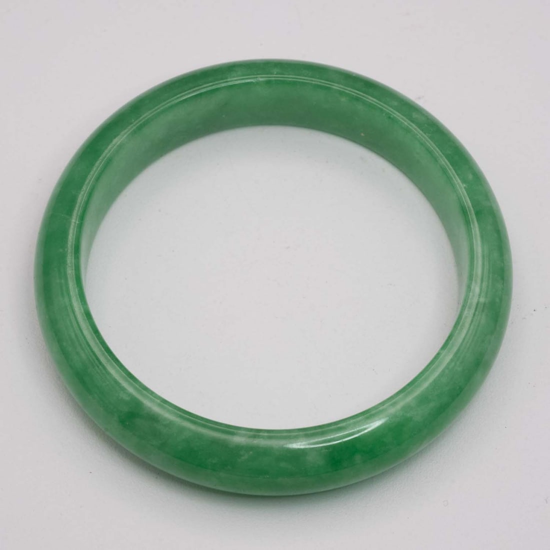 Chinese Natural Green Nephrite Jade Bangle (1 of 6)