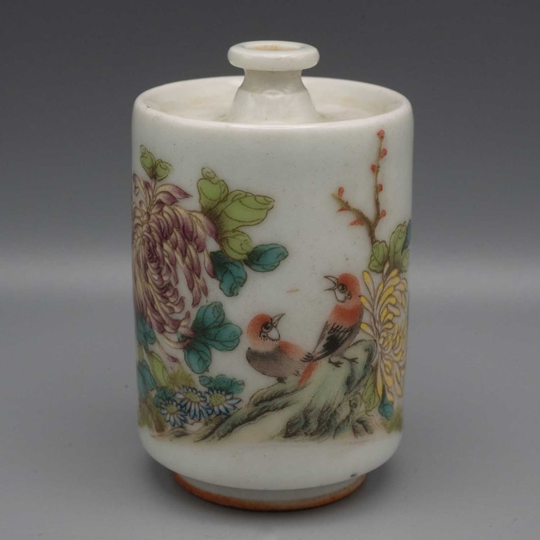 Antique Chinese Qing/Republic Famille Rose Porcelain Water Dropper: Medium: Famille Rose Porcelain Size: 2x2x3 inches Age/Detail: Antique Chinese Qing/Republic Condition: great overall, check photo for condition reference. Provenance: Collection from Estate in William