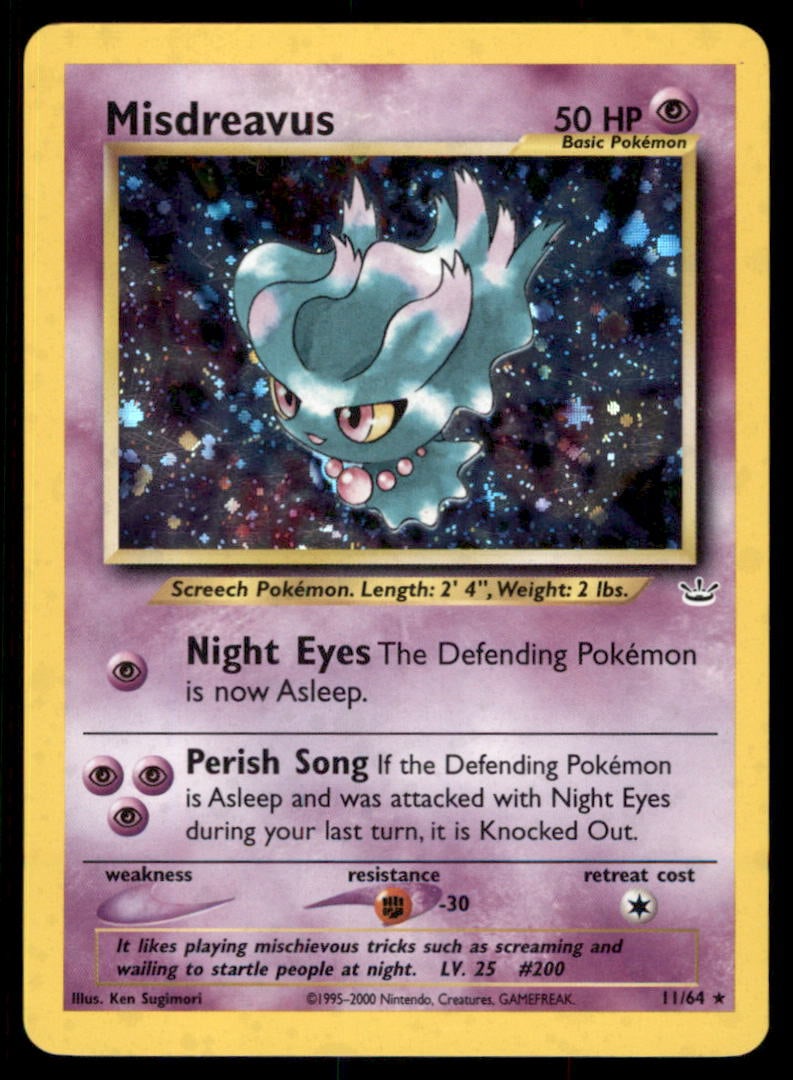 Misdreavus Neo Revelation #11/64 Holo Pokemon Card (1 of 2)