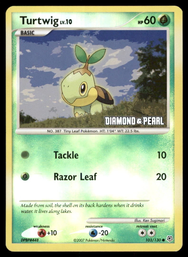 Turtwig Diamond and Pearl #103/130 Holo Pokemon Card: We offer combined shipping on multiple items. Buyers may also arrange their own shipping. LiveShipping is a separate and independent option for shipping that is NOT a part of the auction house or thei