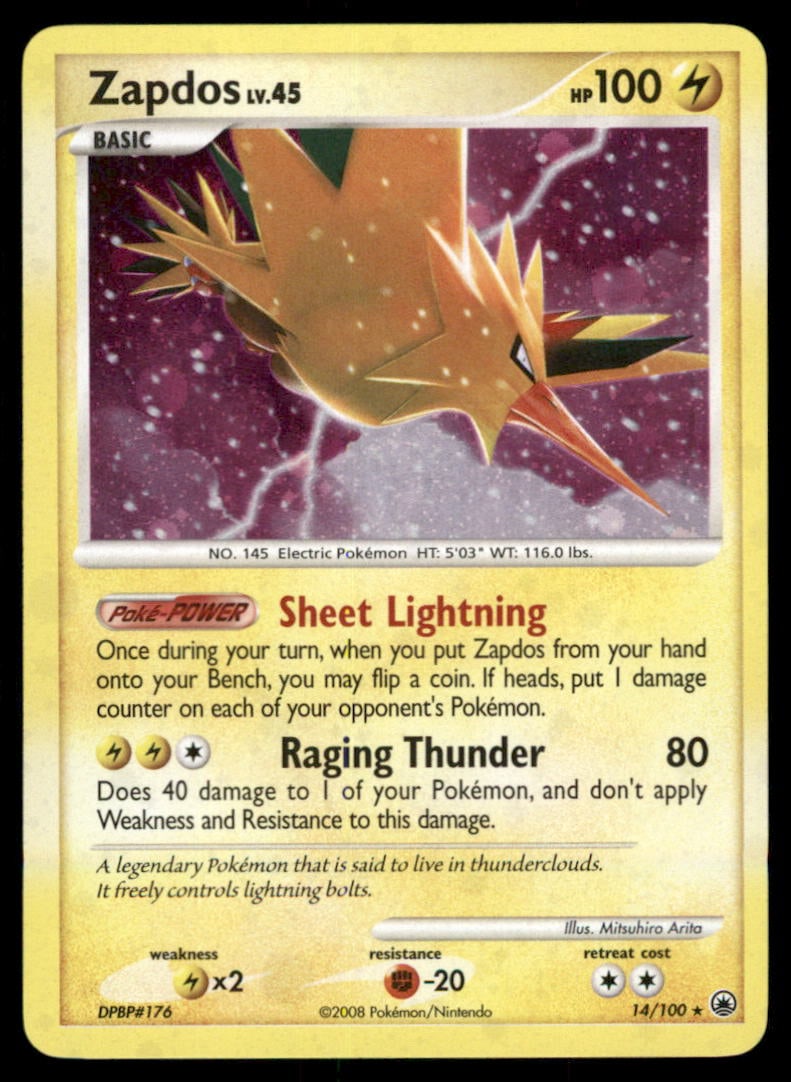 Zapdos Majestic Dawn #14/100 Holo Pokemon Card: We offer combined shipping on multiple items. Buyers may also arrange their own shipping. LiveShipping is a separate and independent option for shipping that is NOT a part of the auction house or thei
