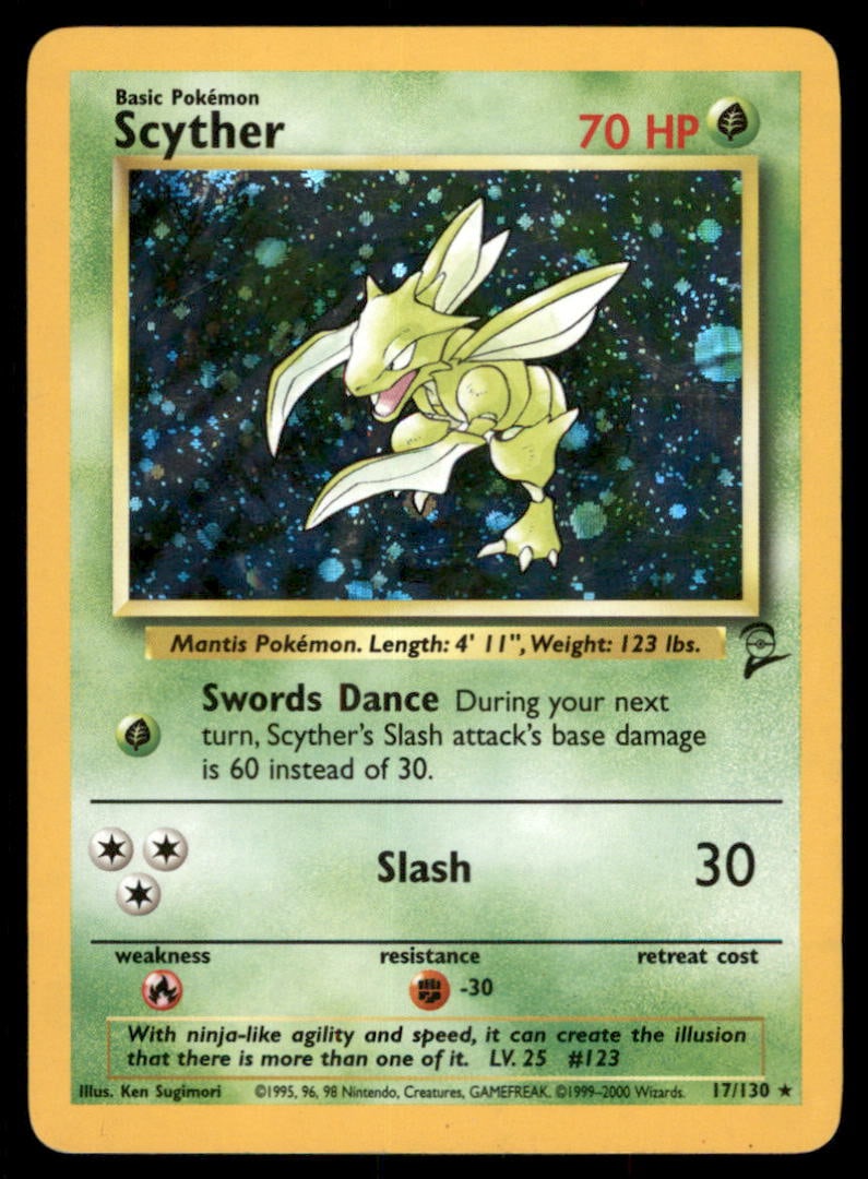 Scyther Base Set 2 #017/130 Holo Pokemon Card: We offer combined shipping on multiple items. Buyers may also arrange their own shipping. LiveShipping is a separate and independent option for shipping that is NOT a part of the auction house or thei