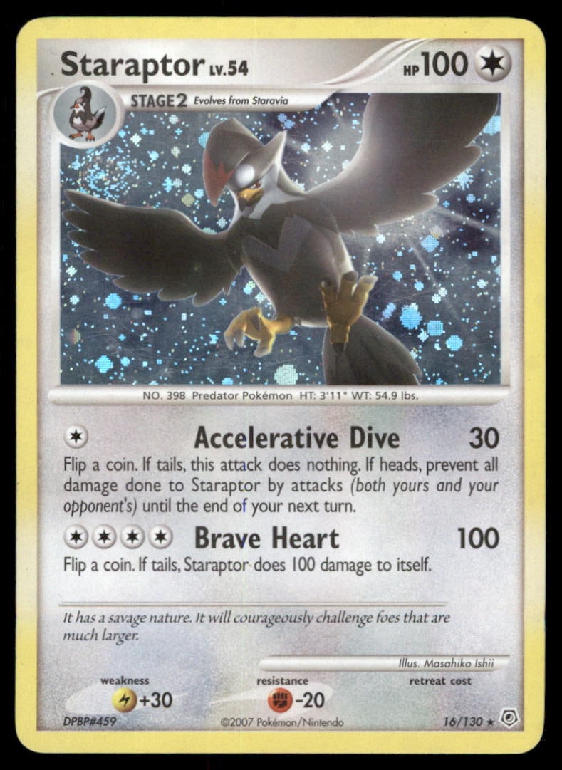 Staraptor Diamond and Pearl #16/130 Holo Pokemon Card: We offer combined shipping on multiple items. Buyers may also arrange their own shipping. LiveShipping is a separate and independent option for shipping that is NOT a part of the auction house or thei