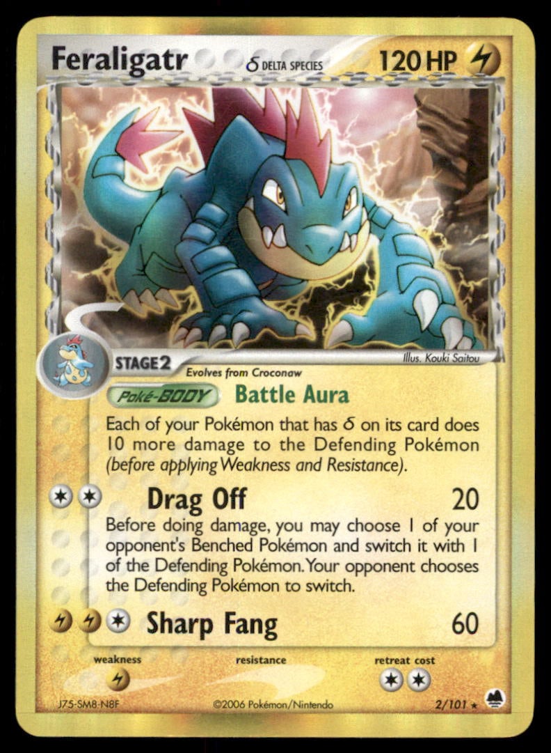 Feraligatr (Delta Species) Dragon Frontiers #2/101 Holo Pokemon Card: We offer combined shipping on multiple items. Buyers may also arrange their own shipping. LiveShipping is a separate and independent option for shipping that is NOT a part of the auction house or thei