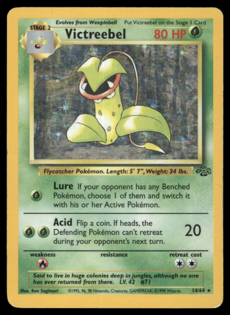 Victreebel (14) Jungle #14/64 Holo Pokemon Card (1 of 2)