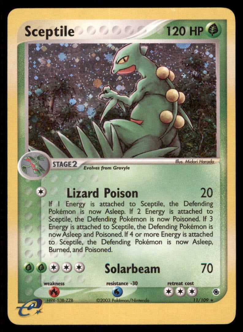 Sceptile Ruby and Sapphire #11/109 Holo Pokemon Card (1 of 2)