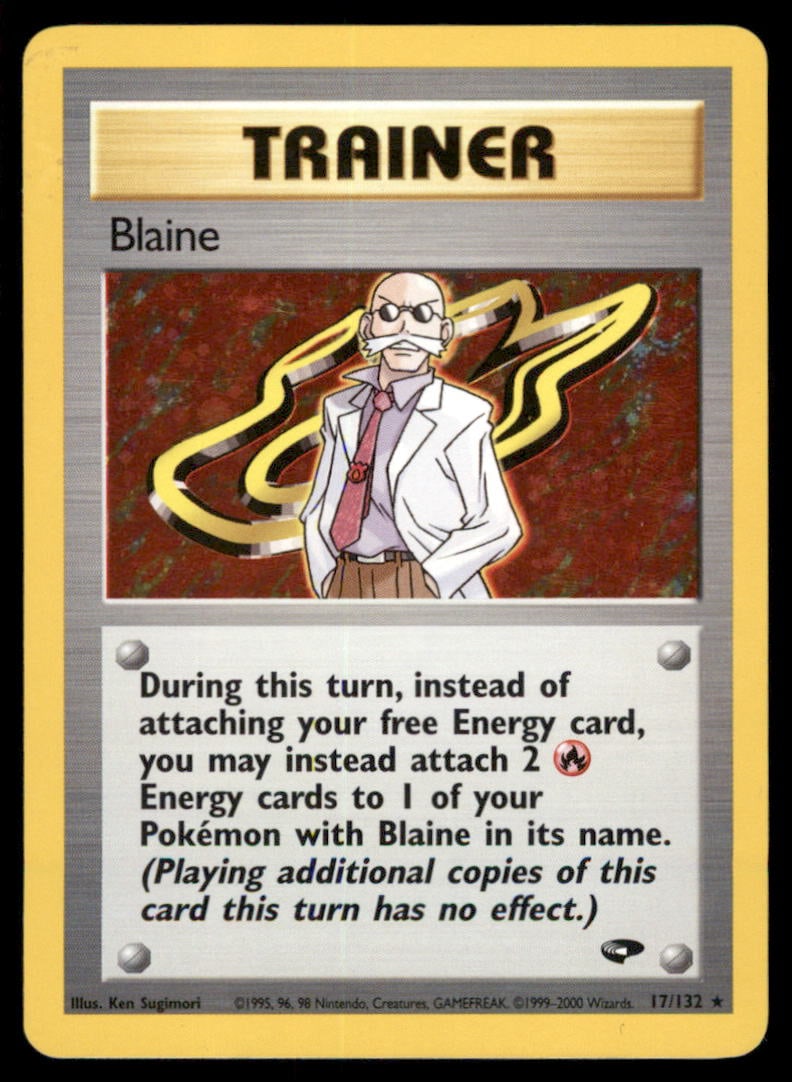 Blaine 1st ED. Gym Challenge #100/132 Holo Pokemon Card: We offer combined shipping on multiple items. Buyers may also arrange their own shipping. LiveShipping is a separate and independent option for shipping that is NOT a part of the auction house or thei