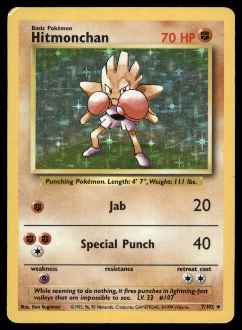 Hitmonchan Base Set #007/102 Holo Pokemon Card: We offer combined shipping on multiple items. Buyers may also arrange their own shipping. LiveShipping is a separate and independent option for shipping that is NOT a part of the auction house or thei