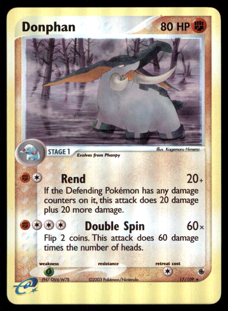 Donphan Ruby and Sapphire #17/109 Holo Pokemon Card: We offer combined shipping on multiple items. Buyers may also arrange their own shipping. LiveShipping is a separate and independent option for shipping that is NOT a part of the auction house or thei