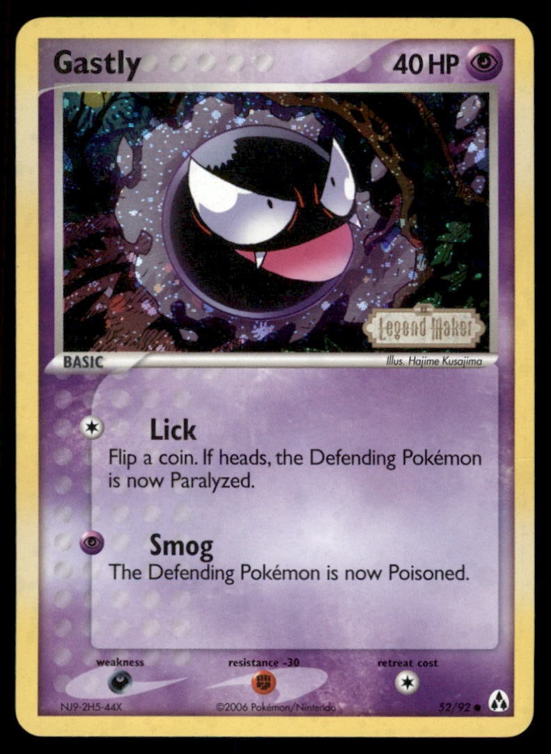 Gastly Stamped Legend Maker #52/92 Holo Pokemon Card: We offer combined shipping on multiple items. Buyers may also arrange their own shipping. LiveShipping is a separate and independent option for shipping that is NOT a part of the auction house or thei