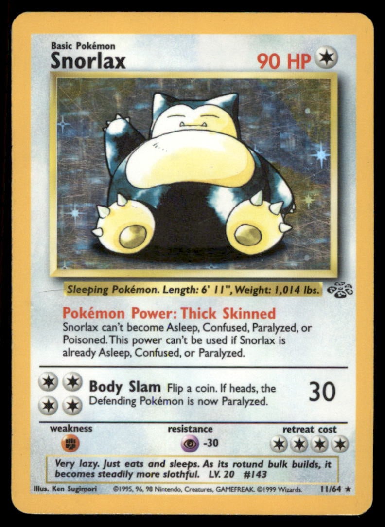 Snorlax Pokemon Jungle # Holo Pokemon Card (1 of 2)