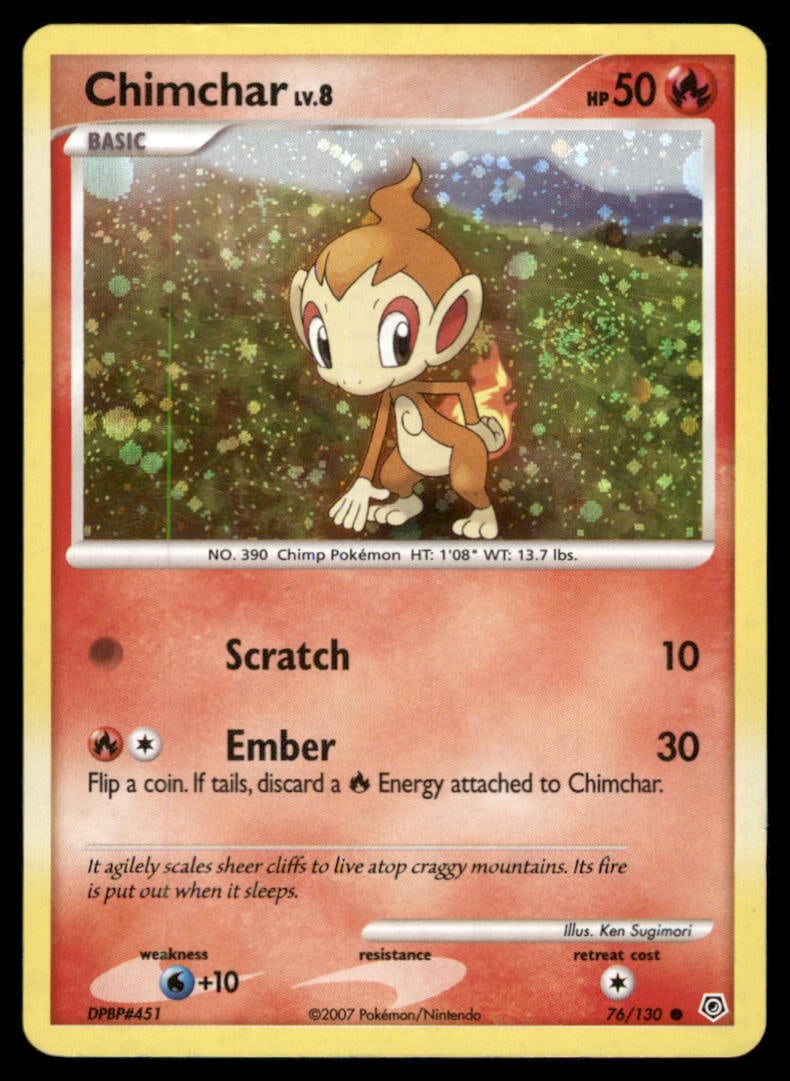 Chimchar Diamond and Pearl #76/130 Holo Pokemon Card: We offer combined shipping on multiple items. Buyers may also arrange their own shipping. LiveShipping is a separate and independent option for shipping that is NOT a part of the auction house or thei