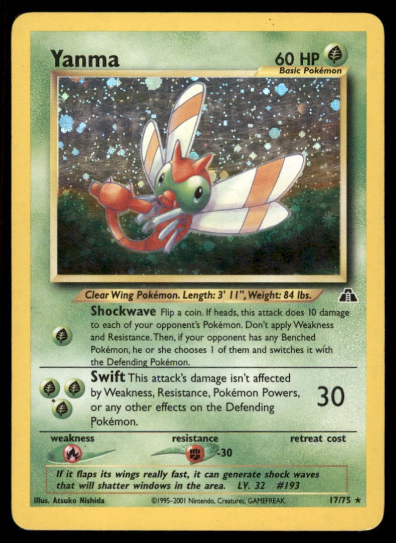 Yanma (36) Neo Discovery #36/75 Holo Pokemon Card (1 of 2)