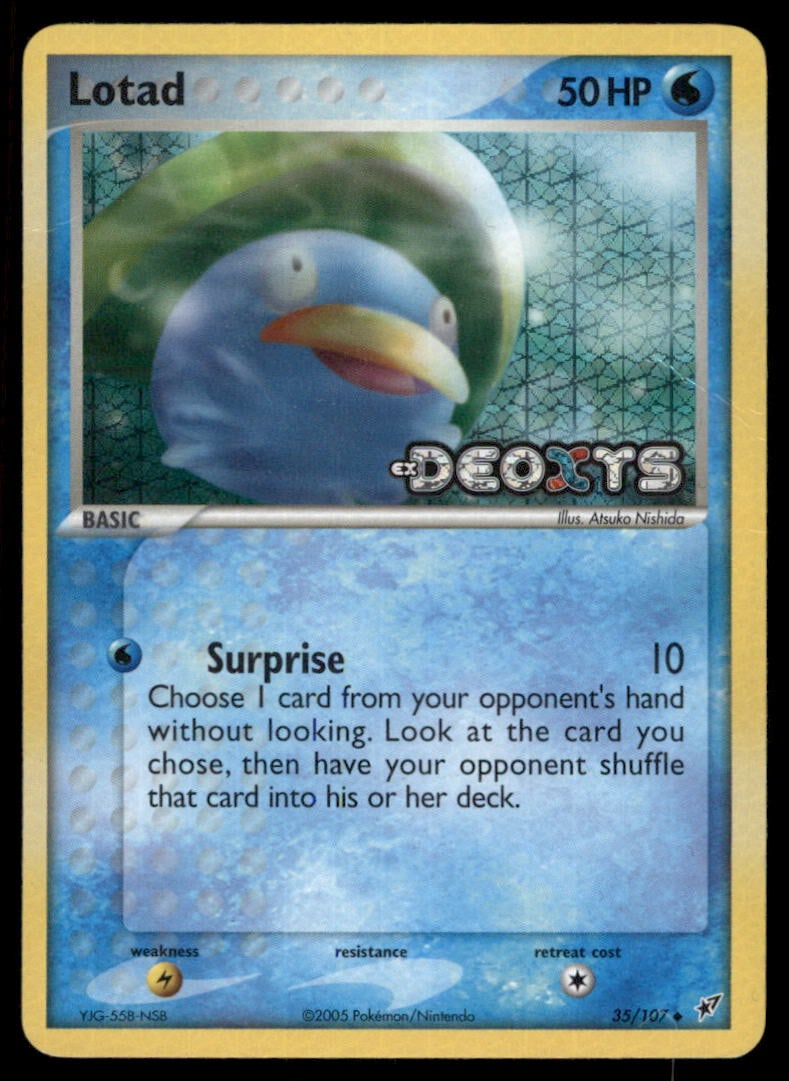 Lotad Stamped Deoxys #35/107 Holo Pokemon Card: We offer combined shipping on multiple items. Buyers may also arrange their own shipping. LiveShipping is a separate and independent option for shipping that is NOT a part of the auction house or thei
