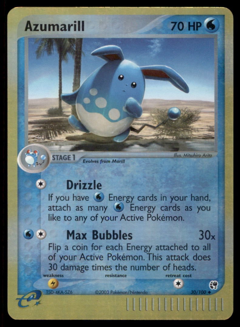 Azumarill Sandstorm #30/100 Holo Pokemon Card: We offer combined shipping on multiple items. Buyers may also arrange their own shipping. LiveShipping is a separate and independent option for shipping that is NOT a part of the auction house or thei