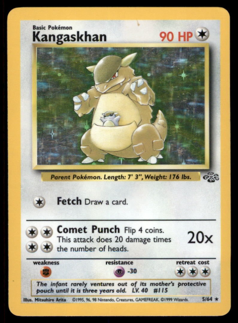 Kangaskhan (5) Jungle #05/64 Holo Pokemon Card (1 of 2)