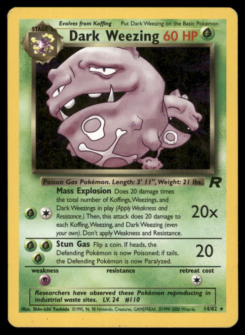 Dark Weezing (14) Team Rocket #14/82 Holo Pokemon Card: We offer combined shipping on multiple items. Buyers may also arrange their own shipping. LiveShipping is a separate and independent option for shipping that is NOT a part of the auction house or thei