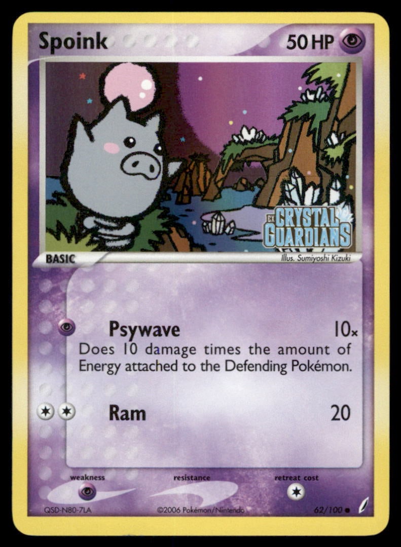 Spoink Crystal Guardians #62/100 Holo Pokemon Card: We offer combined shipping on multiple items. Buyers may also arrange their own shipping. LiveShipping is a separate and independent option for shipping that is NOT a part of the auction house or thei