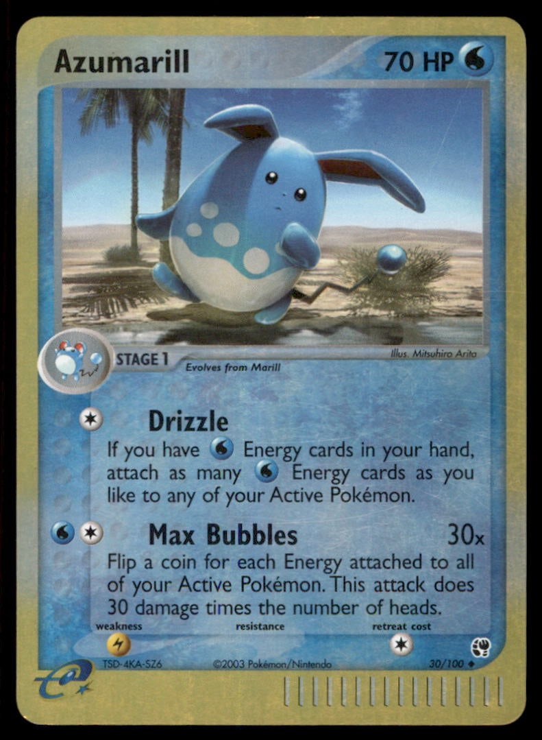 Azumarill Sandstorm #30/100 Holo Pokemon Card: We offer combined shipping on multiple items. Buyers may also arrange their own shipping. LiveShipping is a separate and independent option for shipping that is NOT a part of the auction house or thei
