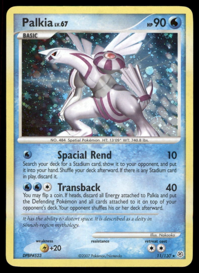 Palkia Diamond and Pearl #11/130 Holo Pokemon Card: We offer combined shipping on multiple items. Buyers may also arrange their own shipping. LiveShipping is a separate and independent option for shipping that is NOT a part of the auction house or thei