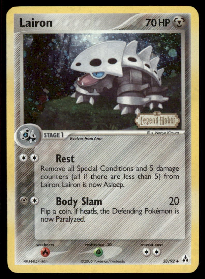 Lairon Legend Maker #38/92 Holo Pokemon Card: We offer combined shipping on multiple items. Buyers may also arrange their own shipping. LiveShipping is a separate and independent option for shipping that is NOT a part of the auction house or thei