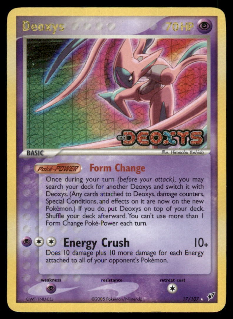 Deoxys Stamped (Attack Forme) Deoxys #17/107 Holo Pokemon Card (1 of 2)