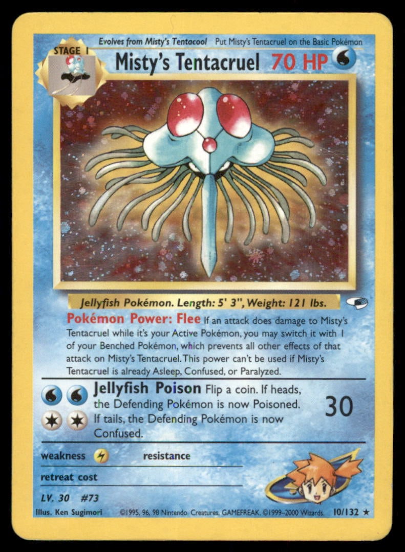 Misty's Tentacruel Gym Heroes #010/132 Holo Pokemon Card (1 of 2)