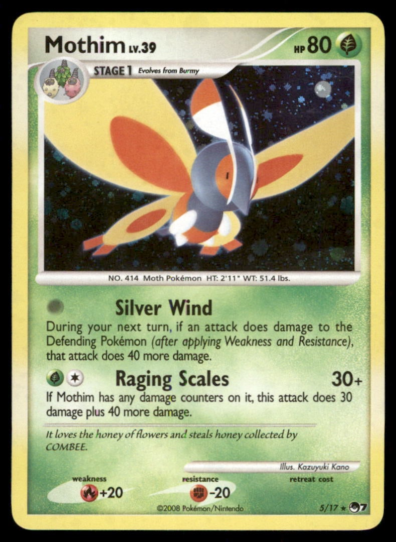 Mothim POP Series 7 #005/017 Holo Pokemon Card (1 of 2)