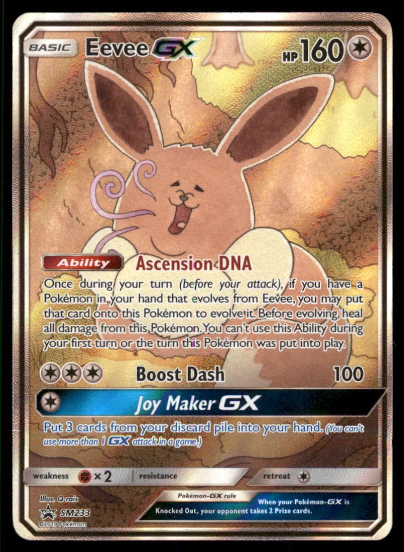 Eevee GX SM Promos #SM233 Pokemon Card: We offer combined shipping on multiple items. Buyers may also arrange their own shipping. LiveShipping is a separate and independent option for shipping that is NOT a part of the auction house or thei