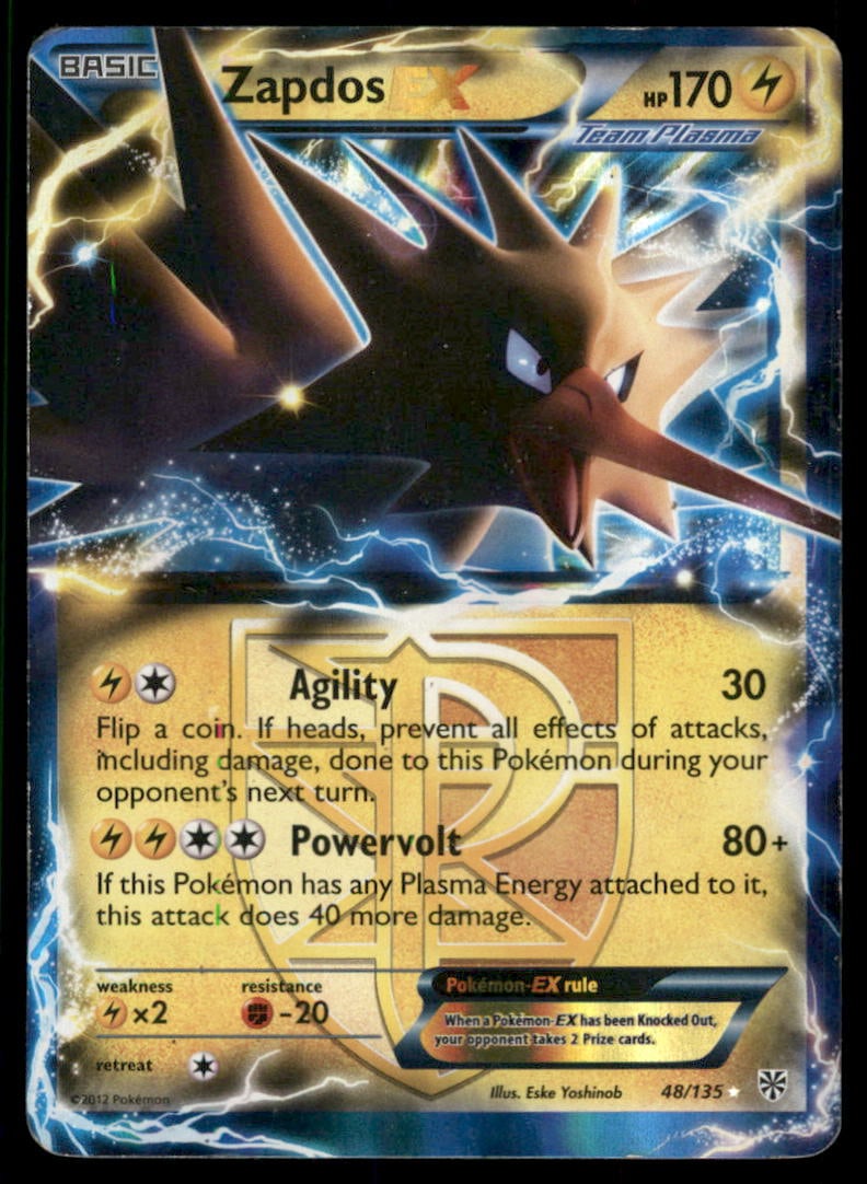 Zapdos EX (Team Plasma) Plasma Storm #48/135 Pokemon Card (1 of 2)