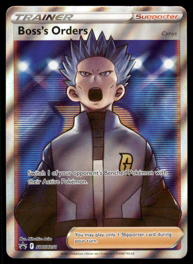 Boss's Orders (Full Art) SWSH: Sword & Shield Promo Cards #SWSH251 Pokemon Card: We offer combined shipping on multiple items. Buyers may also arrange their own shipping. LiveShipping is a separate and independent option for shipping that is NOT a part of the auction house or thei