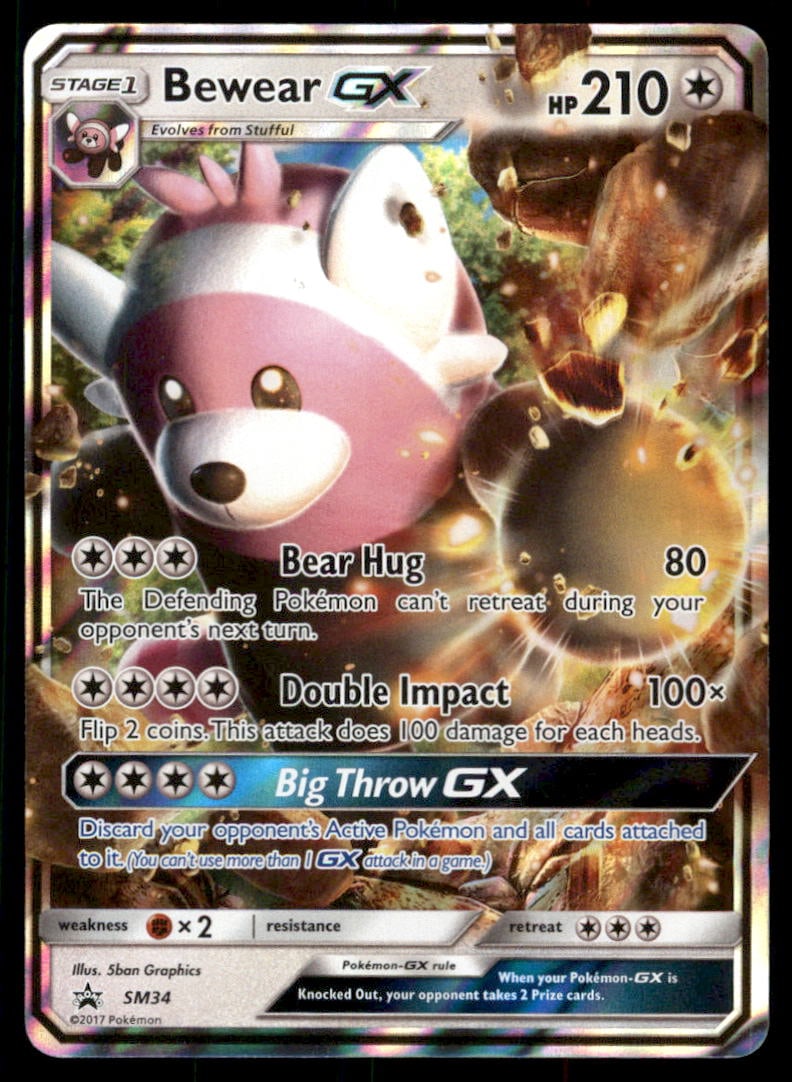 Bewear GX SM Promos #SM34 Pokemon Card: We offer combined shipping on multiple items. Buyers may also arrange their own shipping. LiveShipping is a separate and independent option for shipping that is NOT a part of the auction house or thei