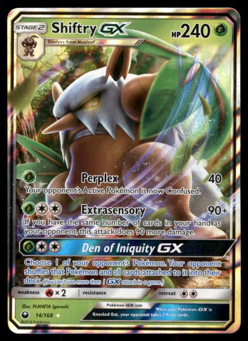 Shiftry GX SM - Celestial Storm #14/168 Pokemon Card: We offer combined shipping on multiple items. Buyers may also arrange their own shipping. LiveShipping is a separate and independent option for shipping that is NOT a part of the auction house or thei