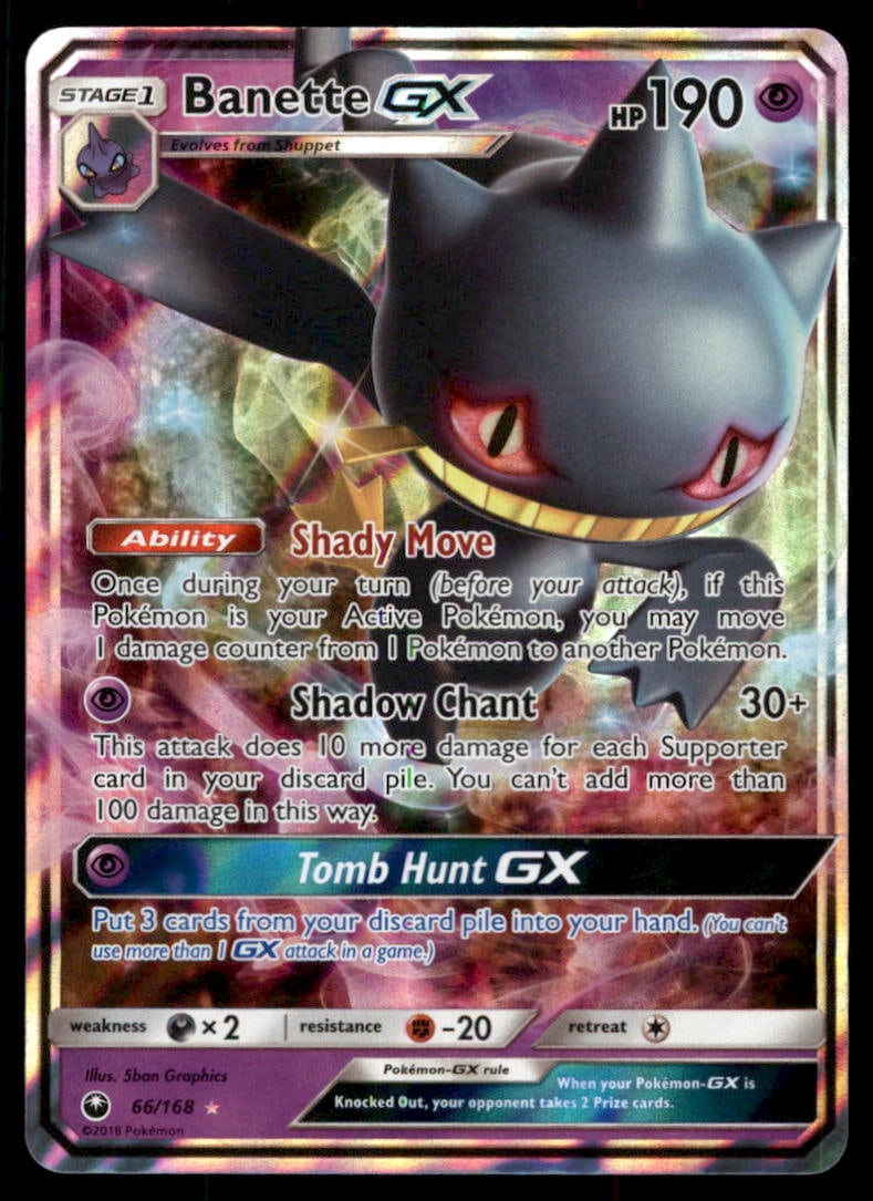 Banette GX SM - Celestial Storm #66/168 Pokemon Card: We offer combined shipping on multiple items. Buyers may also arrange their own shipping. LiveShipping is a separate and independent option for shipping that is NOT a part of the auction house or thei