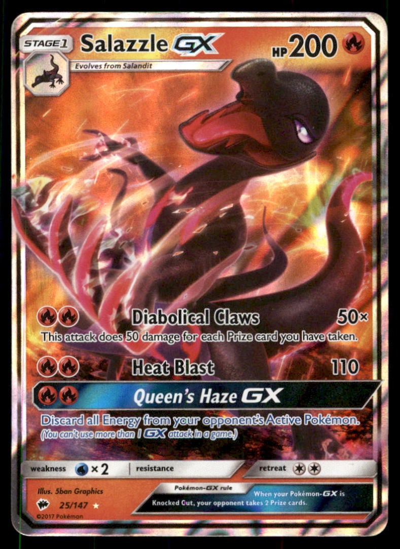 Salazzle GX SM - Burning Shadows #25/147 Pokemon Card: We offer combined shipping on multiple items. Buyers may also arrange their own shipping. LiveShipping is a separate and independent option for shipping that is NOT a part of the auction house or thei