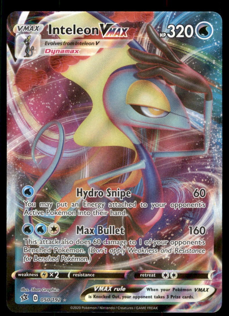 Inteleon VMAX SWSH02: Rebel Clash #050/192 Pokemon Card: We offer combined shipping on multiple items. Buyers may also arrange their own shipping. LiveShipping is a separate and independent option for shipping that is NOT a part of the auction house or thei