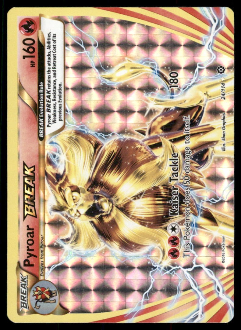 Pyroar BREAK XY - Steam Siege #24/114 Pokemon Card: We offer combined shipping on multiple items. Buyers may also arrange their own shipping. LiveShipping is a separate and independent option for shipping that is NOT a part of the auction house or thei