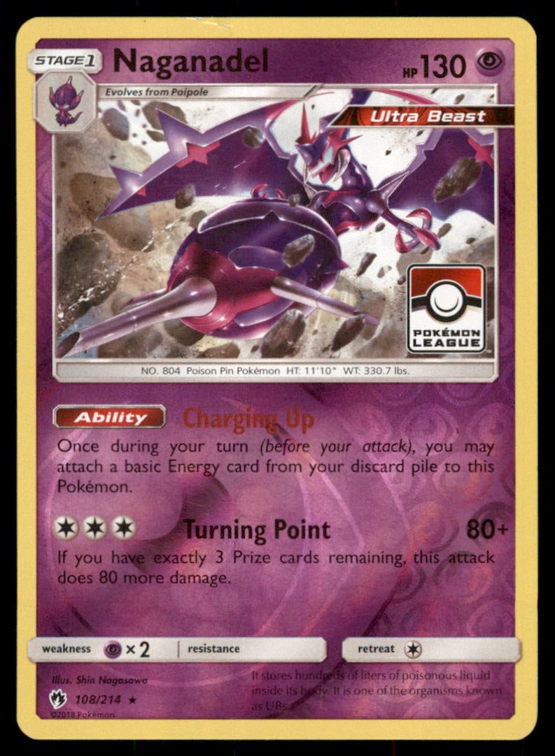 Naganadel League & Championship Cards #108/214 Pokemon Card: We offer combined shipping on multiple items. Buyers may also arrange their own shipping. LiveShipping is a separate and independent option for shipping that is NOT a part of the auction house or thei