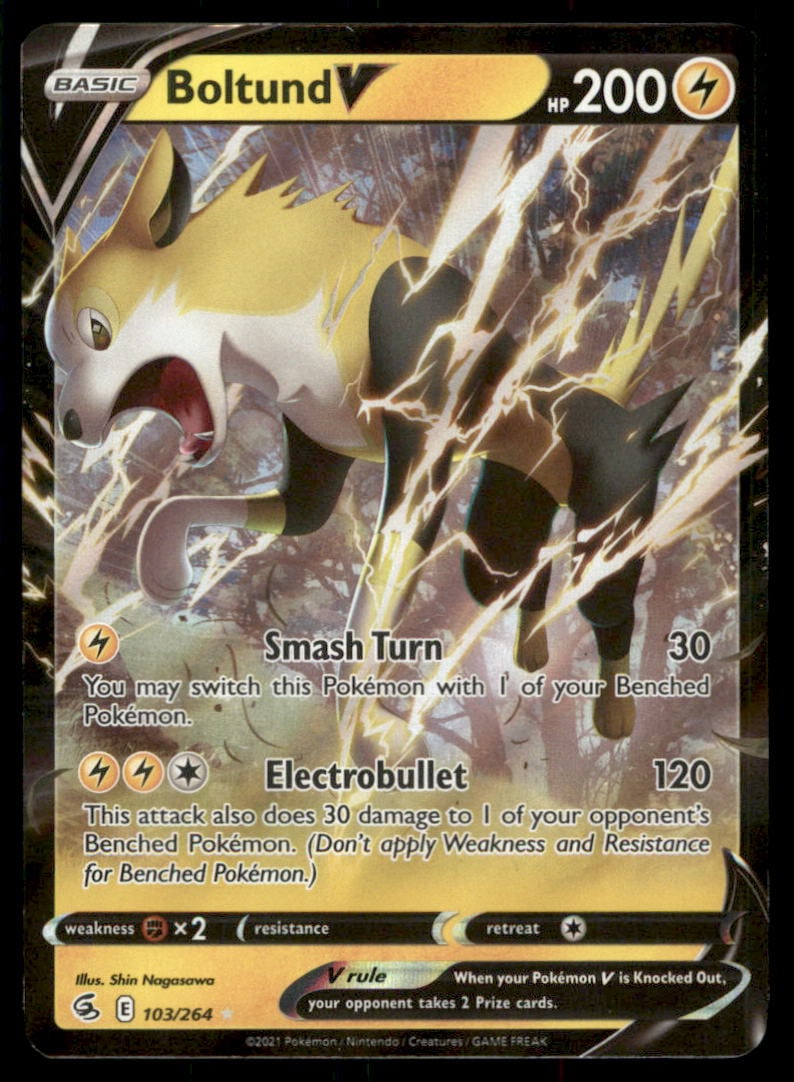 Boltund V SWSH08: Fusion Strike #103/264 Pokemon Card: We offer combined shipping on multiple items. Buyers may also arrange their own shipping. LiveShipping is a separate and independent option for shipping that is NOT a part of the auction house or thei