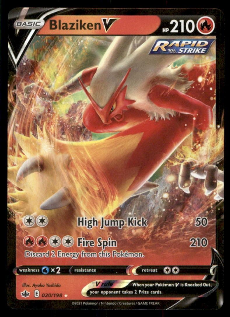 Blaziken V SWSH06: Chilling Reign #020/198 Pokemon Card: We offer combined shipping on multiple items. Buyers may also arrange their own shipping. LiveShipping is a separate and independent option for shipping that is NOT a part of the auction house or thei