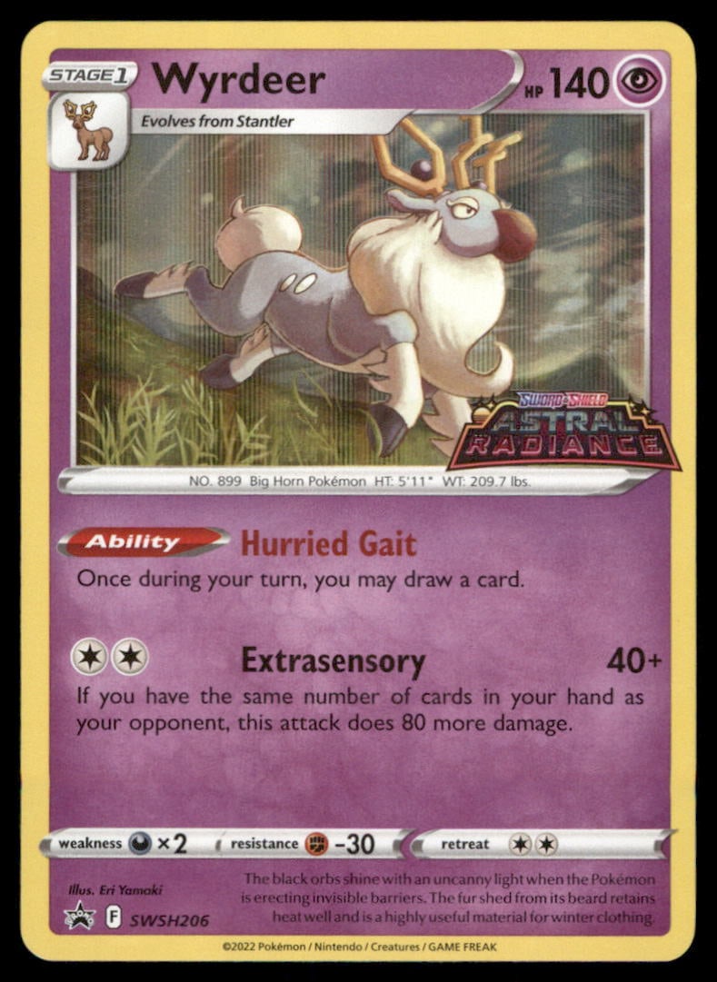 Wyrdeer SWSH: Sword & Shield Promo Cards #SWSH206 Holo Pokemon Card: We offer combined shipping on multiple items. Buyers may also arrange their own shipping. LiveShipping is a separate and independent option for shipping that is NOT a part of the auction house or thei