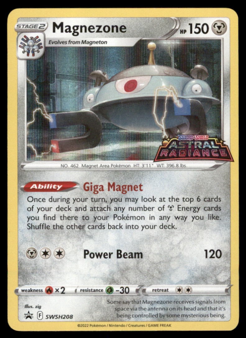 Magnezone SWSH: Sword & Shield Promo Cards #SWSH208 Holo Pokemon Card: We offer combined shipping on multiple items. Buyers may also arrange their own shipping. LiveShipping is a separate and independent option for shipping that is NOT a part of the auction house or thei