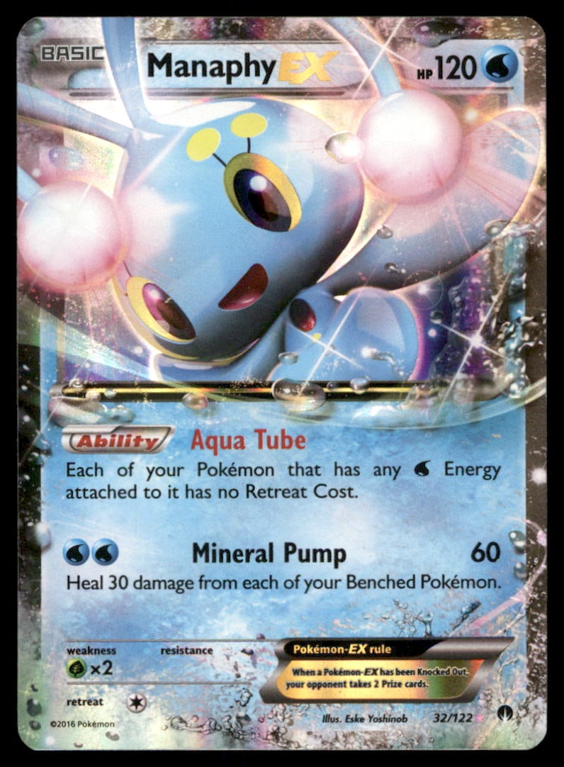 Manaphy EX XY - BREAKpoint #32/122 Holo Pokemon Card: We offer combined shipping on multiple items. Buyers may also arrange their own shipping. LiveShipping is a separate and independent option for shipping that is NOT a part of the auction house or thei