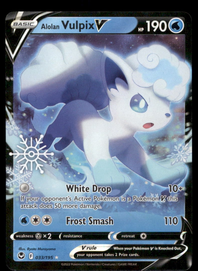 Alolan Vulpix V Miscellaneous Cards & Products #033/195 Holo Pokemon Card: We offer combined shipping on multiple items. Buyers may also arrange their own shipping. LiveShipping is a separate and independent option for shipping that is NOT a part of the auction house or thei