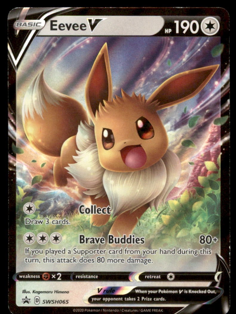 Eevee V SWSH: Sword & Shield Promo Cards #SWSH065 Holo Pokemon Card (1 of 2)