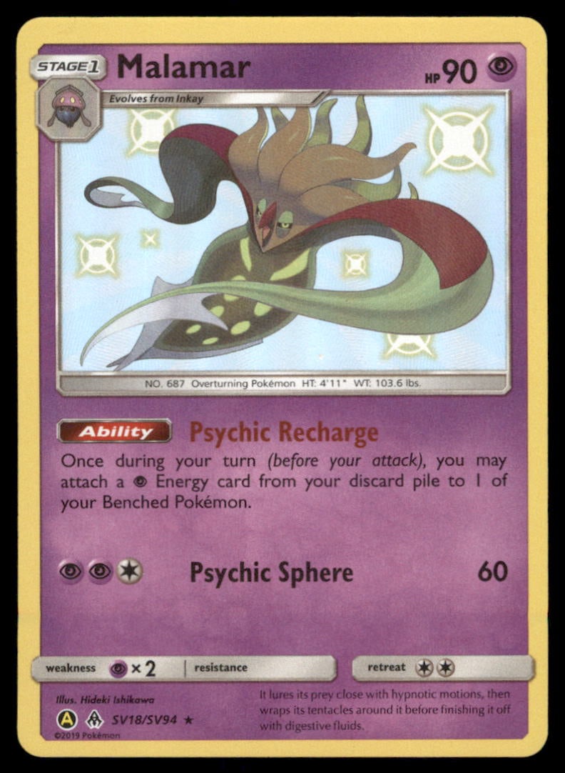 Malamar Hidden Fates: Shiny Vault #SV18/SV94 Holo Pokemon Card: We offer combined shipping on multiple items. Buyers may also arrange their own shipping. LiveShipping is a separate and independent option for shipping that is NOT a part of the auction house or thei