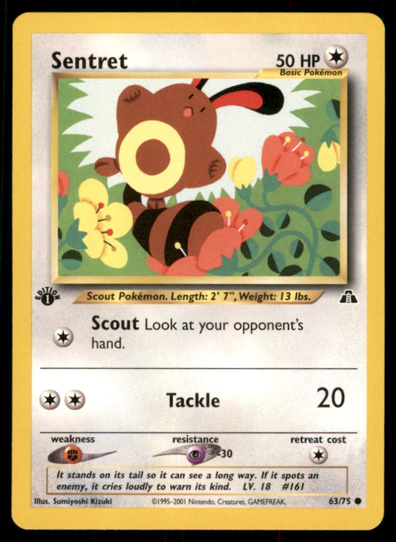 Sentret Neo Discovery #63/75 1st. ED. Pokemon Card (1 of 2)