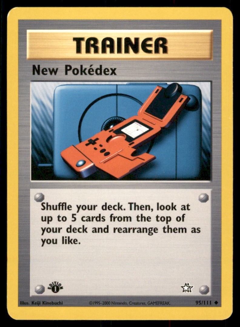 New Pokedex Neo Genesis #095/111 1st. ED. Pokemon Card: We offer combined shipping on multiple items. Buyers may also arrange their own shipping. LiveShipping is a separate and independent option for shipping that is NOT a part of the auction house or thei